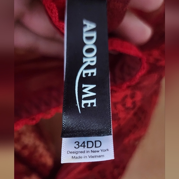 Adoore Me Elegant Red Lace Bralette - Picture 4 of 4